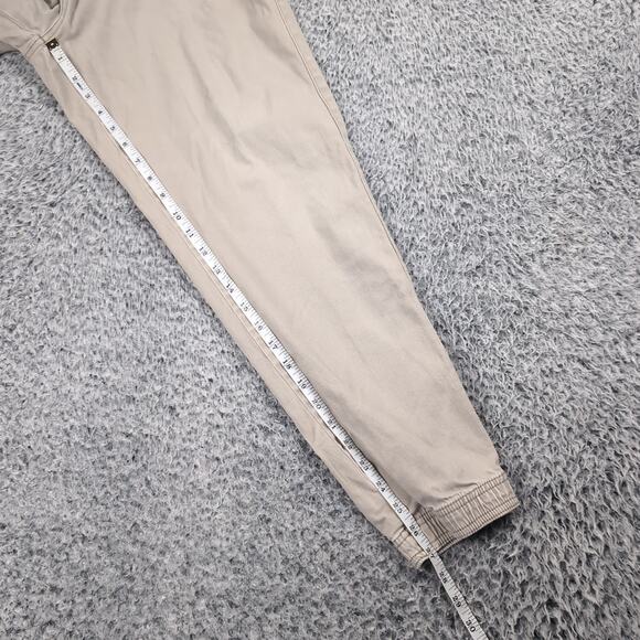 RSQ Pants Men Large Beige Pull On Jogger Skinny Slim Casual Skate Surf Normcore - Picture 8 of 10